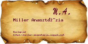Miller Anasztázia névjegykártya
